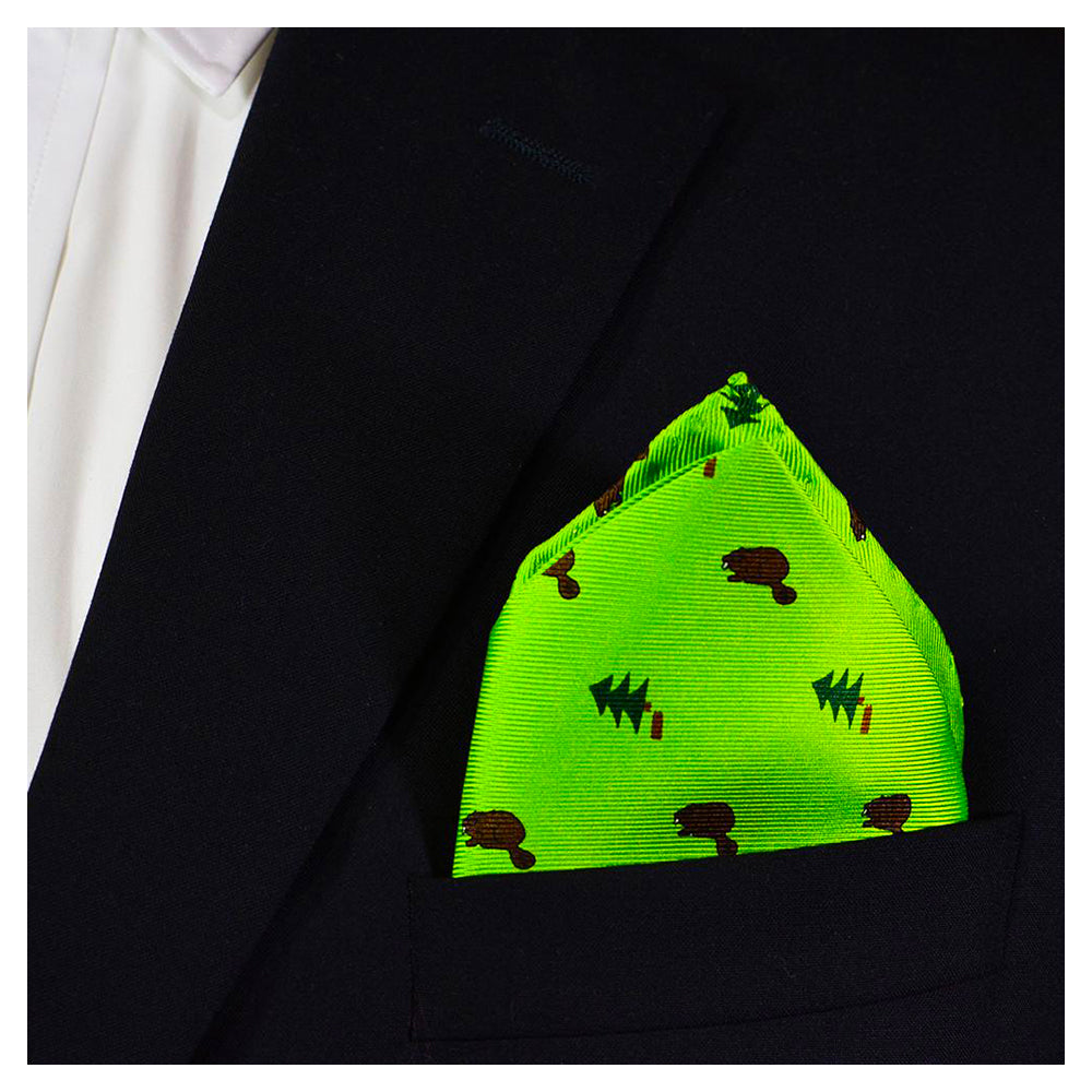 Beaver Pocket Square - Dark Beaver - SummerTies