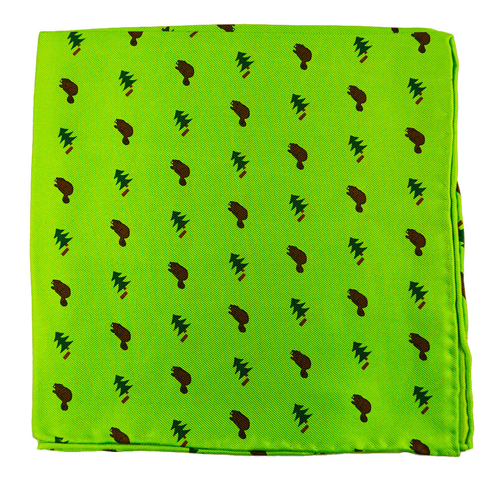 Beaver Pocket Square - Dark Beaver - SummerTies