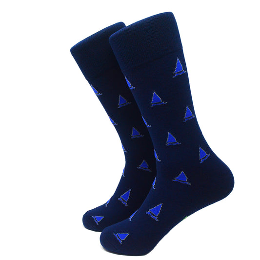 Sailboat Socks - Men's Mid Calf - SummerTies