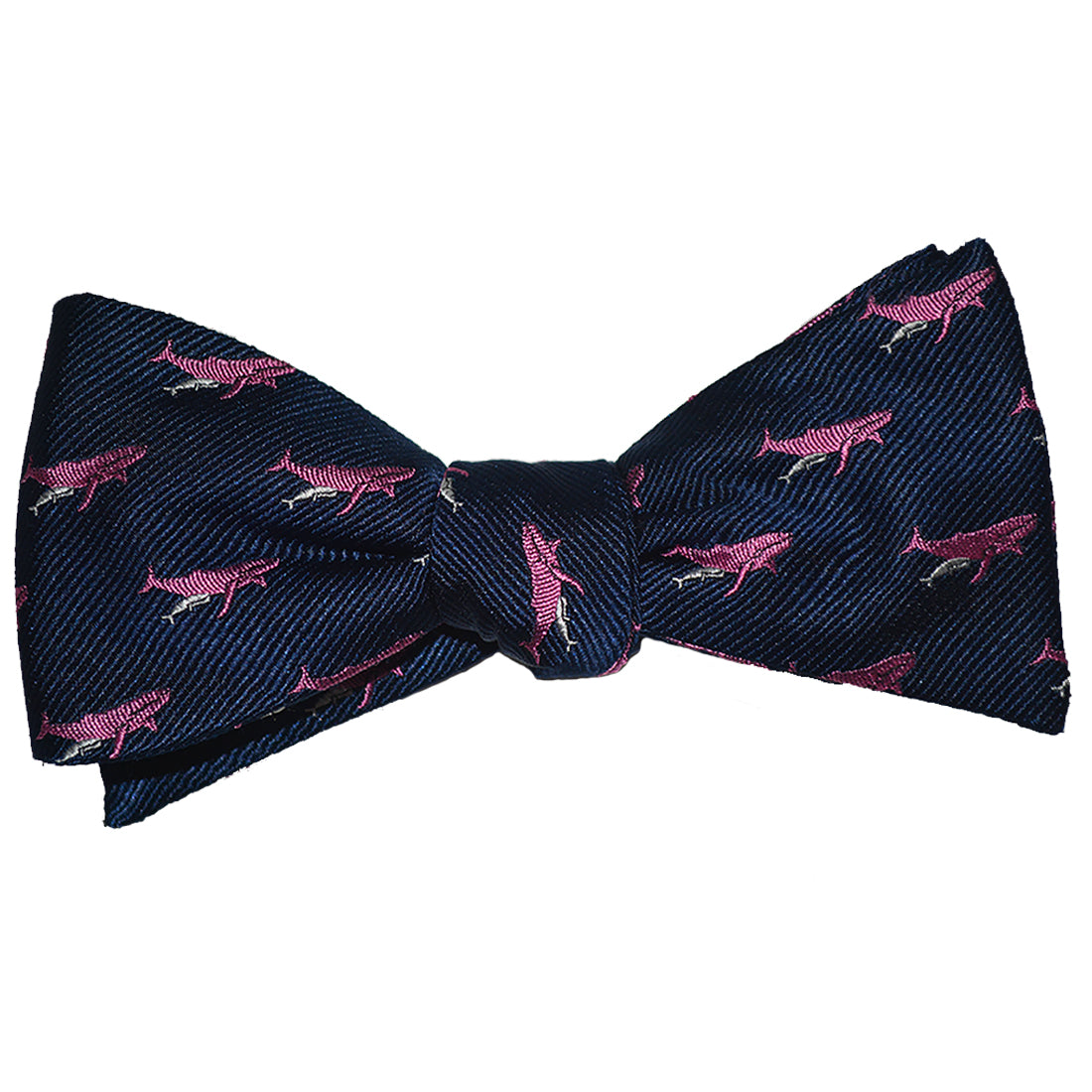 Humpback Whale Bow Tie - Woven Silk - SummerTies