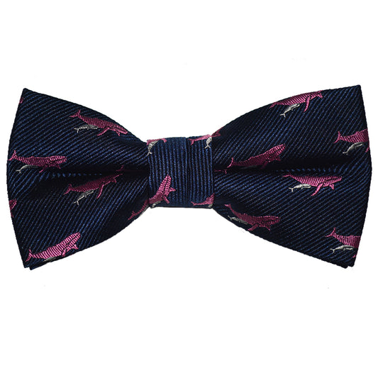 Humpback Whale Bow Tie - Woven Silk, Pre-Tied for Kids - SummerTies