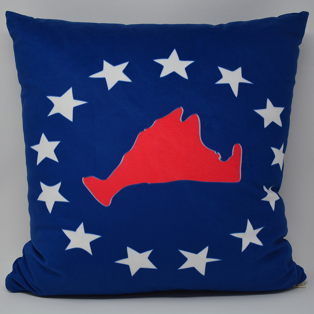 Martha's Vineyard 4th of July Pillow 16" x 16" - Faux Suede - SummerTies