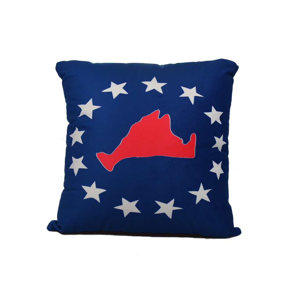 Martha's Vineyard 4th of July Pillow 16" x 16" - Faux Suede - SummerTies