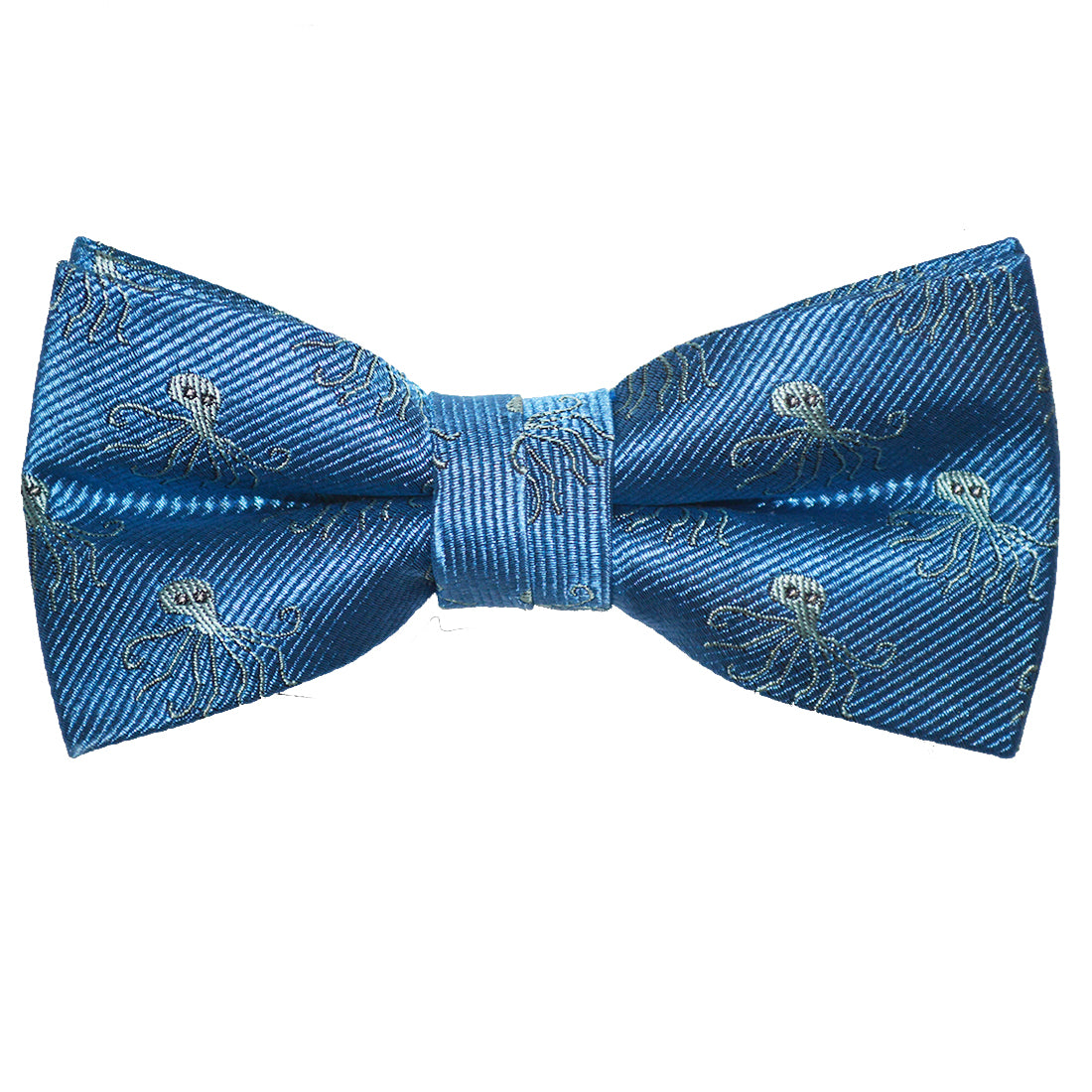 Octopus Bow Tie - Blue, Woven Silk, Pre-Tied for Kids - SummerTies