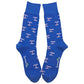 Palm Tree Socks - Men's Mid Calf - Blue - SummerTies