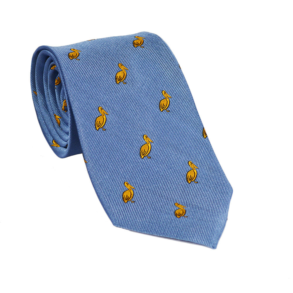 Pelican Necktie - Woven Silk - SummerTies
