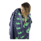 Seahorse Fleece Blanket - Green on Navy - SummerTies