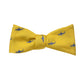 Shark Bow Tie - Blue on Yellow, Woven Silk - SummerTies