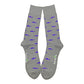 Shark Socks - Men's Mid Calf - Purple on Gray - SummerTies