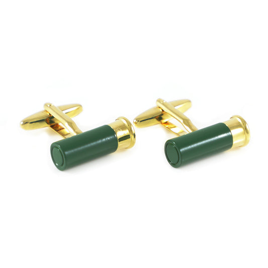 Shutgun Shell Cufflinks - 3D, Green - SummerTies