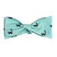 Skunk Bow Tie - Sea Green, Woven Silk - SummerTies