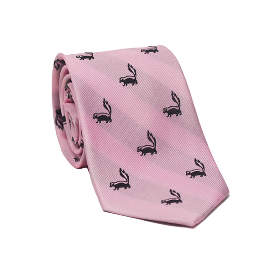 Skunk Necktie - Light Pink, Woven Silk - SummerTies