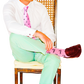 Skunk Socks - Black on Pink - Men's Mid Calf - SummerTies