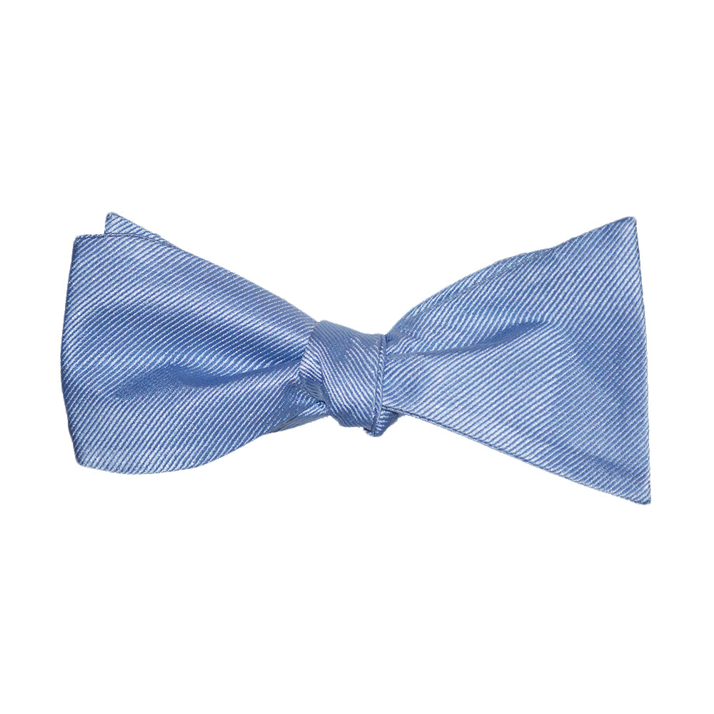 Solid Color Bow Tie - Light Blue, Woven Silk, Adult - SummerTies