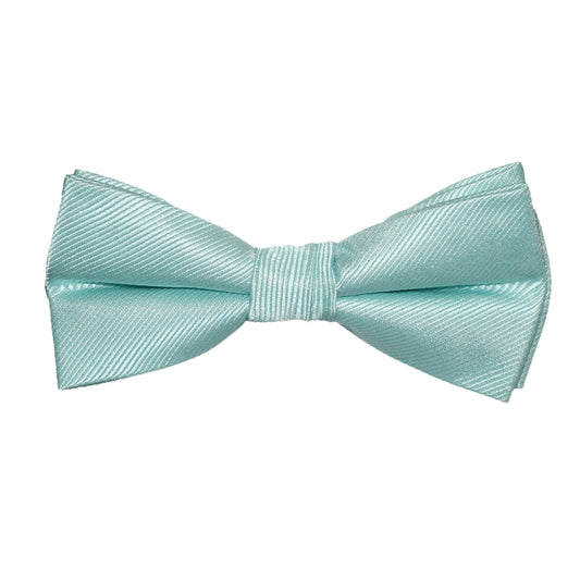 Solid Color Bow Tie - Light Green, Woven Silk, Kids Pre-Tied - SummerTies