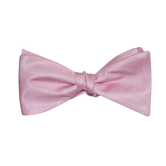 Solid Color Bow Tie - Pink, Woven Silk, Adult - SummerTies