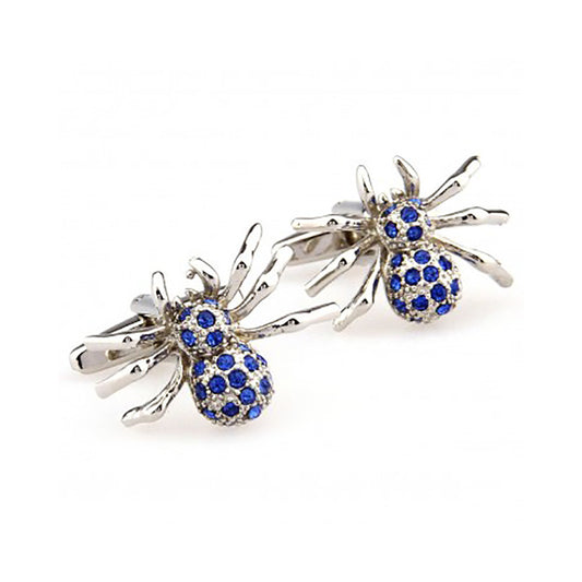 Spider Cufflinks - 3D, Blue - SummerTies