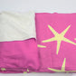 Starfish Fleece Blanket - Yellow on Pink - SummerTies