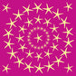Starfish Fleece Blanket - Yellow on Pink - SummerTies