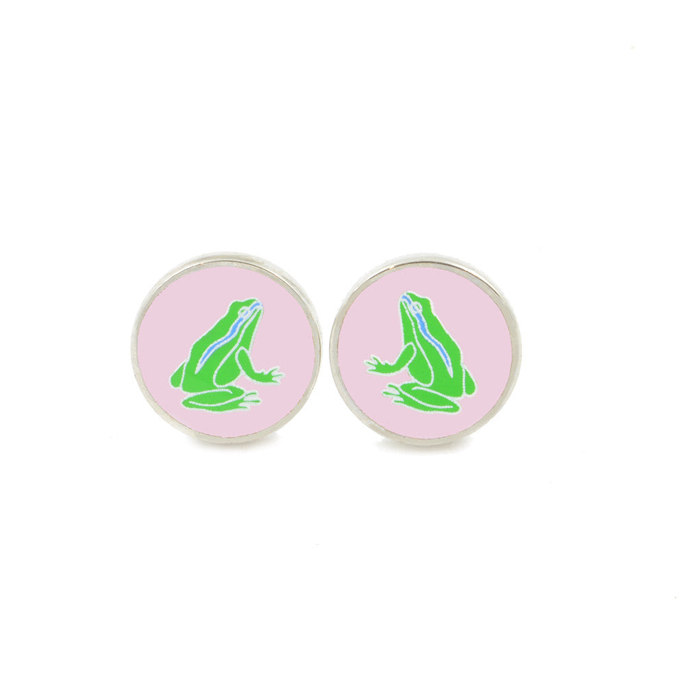 Frog Earrings - Pink - SummerTies