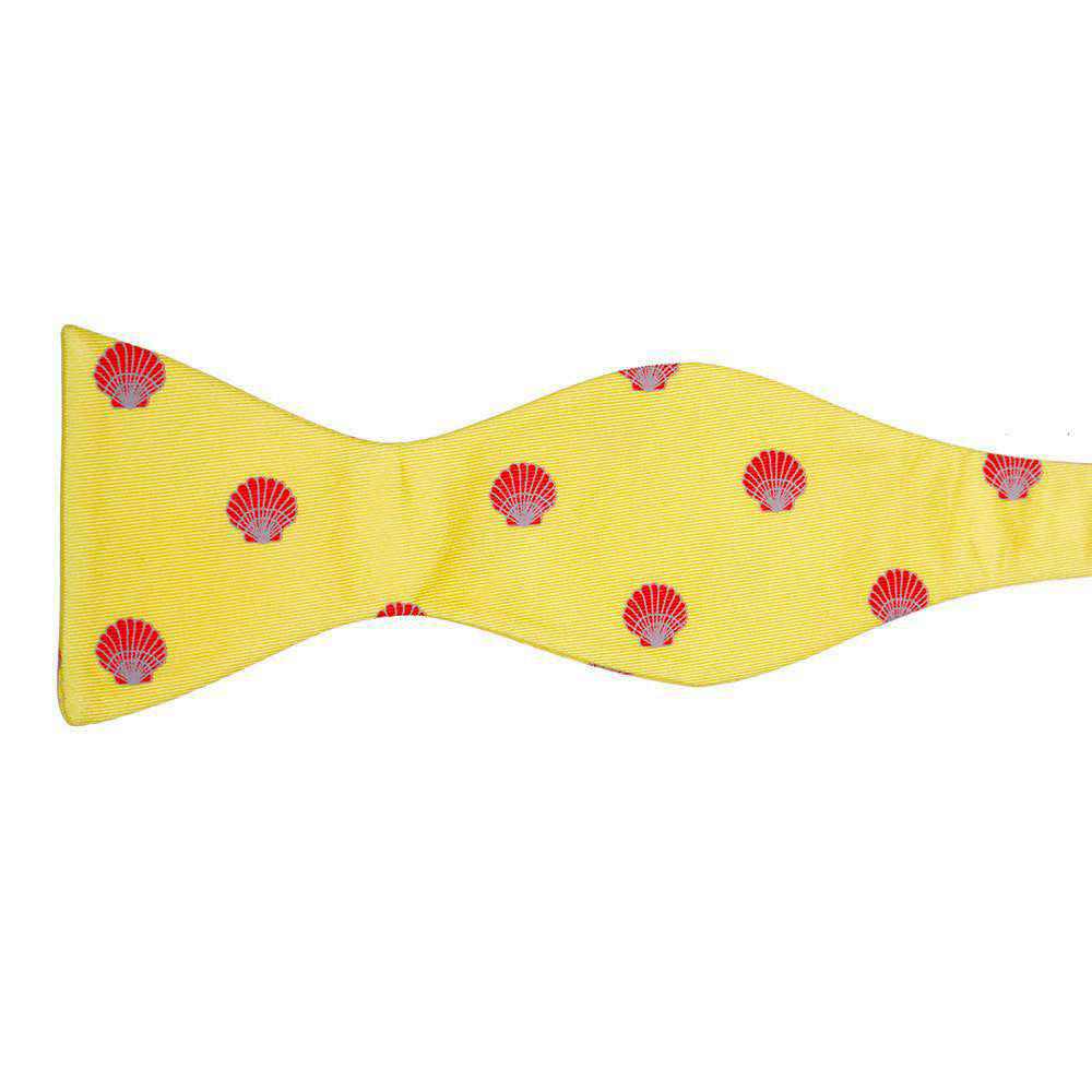 Sea Shell Bow Tie - Red, Printed Silk - SummerTies