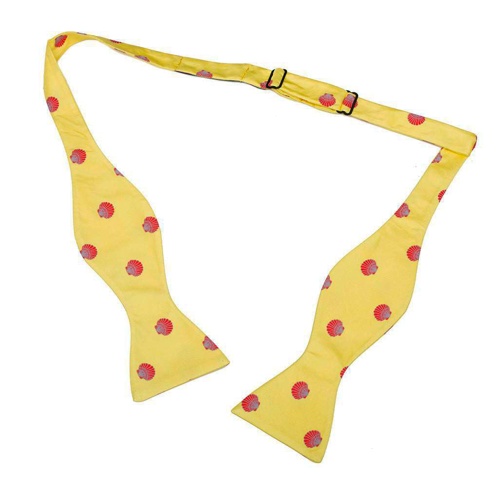 Sea Shell Bow Tie - Red, Printed Silk - SummerTies