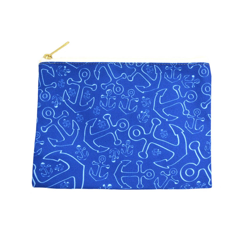Anchor Dream Accessory Pouch - Navy - SummerTies
