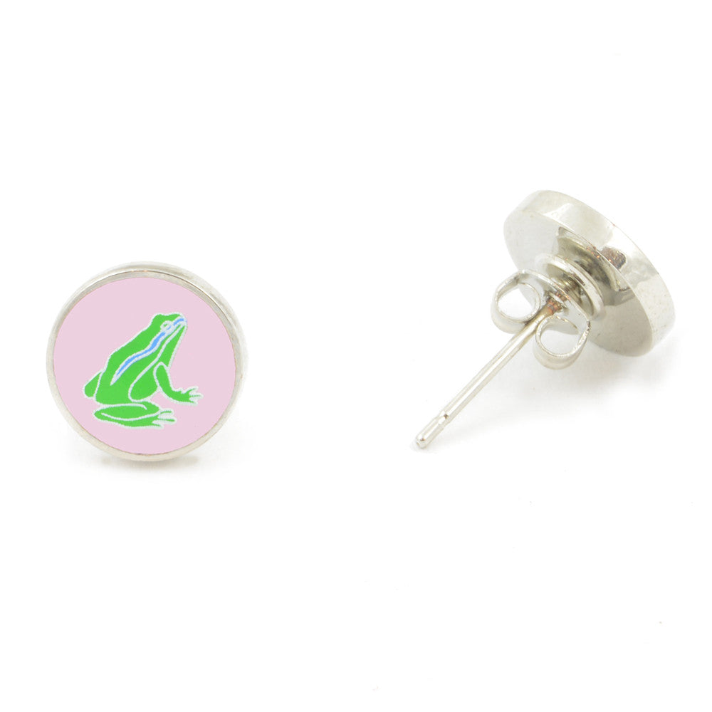 Frog Earrings - Pink - SummerTies
