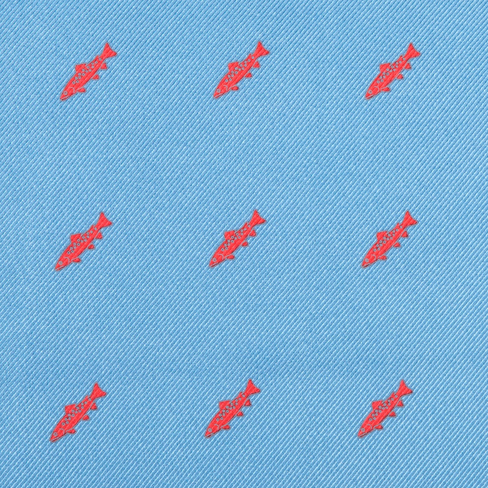 Trout Pocket Square - Light Blue - SummerTies