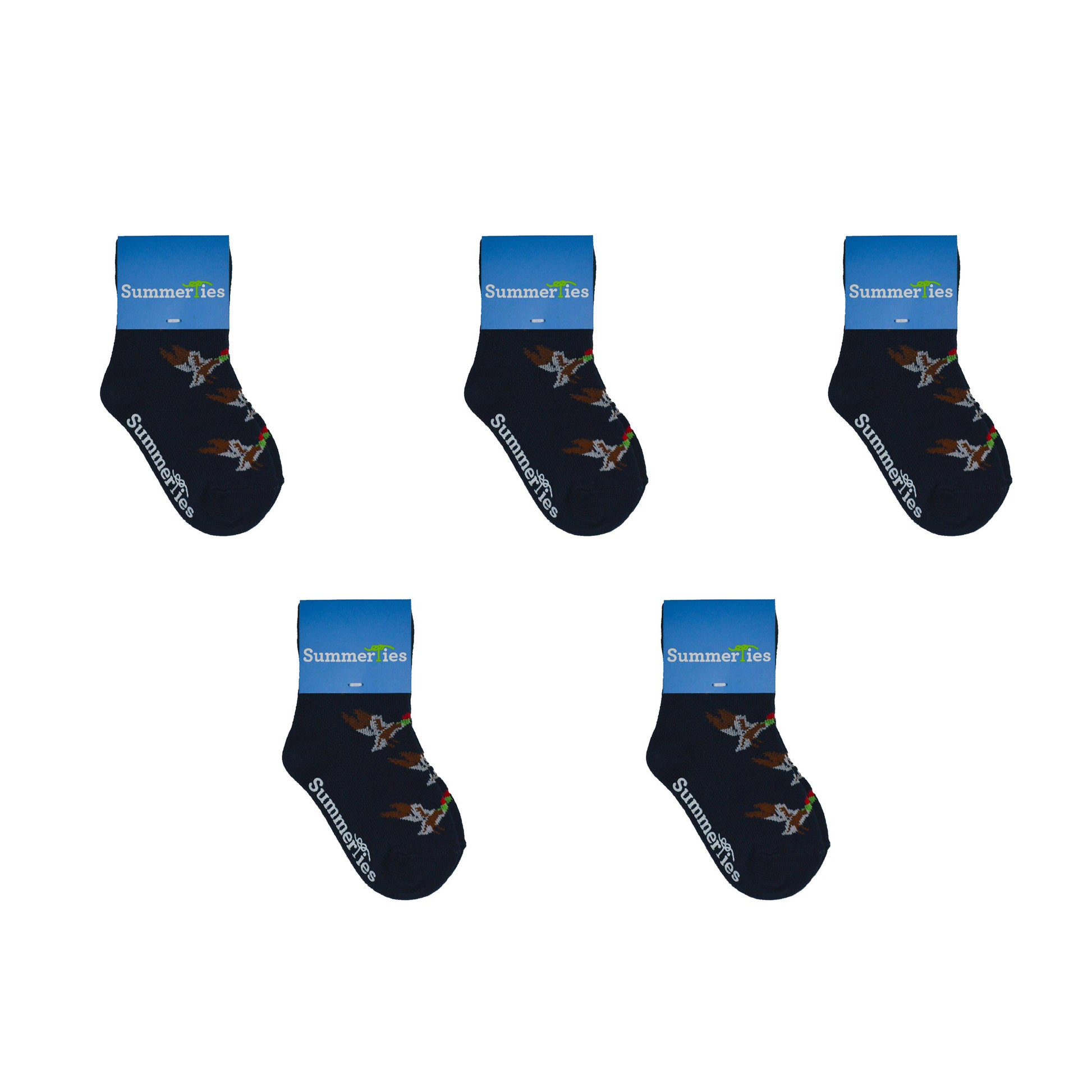 Duck Socks - Toddler Crew Sock - Navy - 5 Pairs - SummerTies