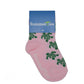 Turtle Socks - Toddler Crew Sock - Green on Pink - 5 Pairs - SummerTies