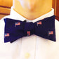 American Flag Bow Tie - Navy, Woven Silk - Spread - SummerTies
