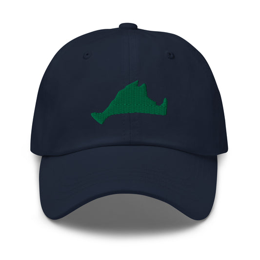 Martha's Vineyard Dad Hat - Green on Navy