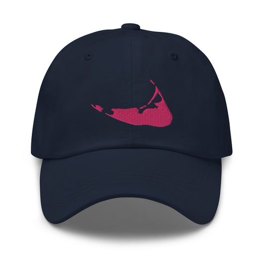 Nantucket Dad Hat - Pink on Navy