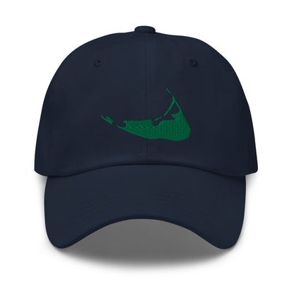 Nantucket Dad Hat - Green on Navy