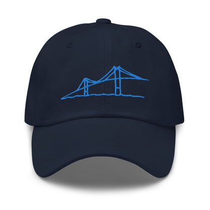 Newport Bridge Dad Hat - Blue on Navy