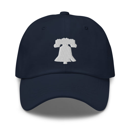 Philadelphia Liberty Bell Dad Hat - White on Navy
