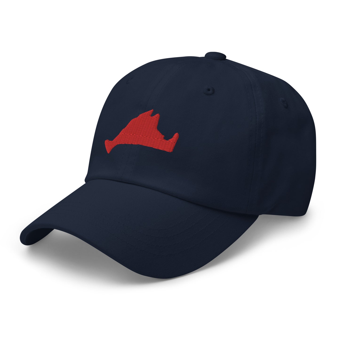 Martha's Vineyard Dad Hat - Red on Navy