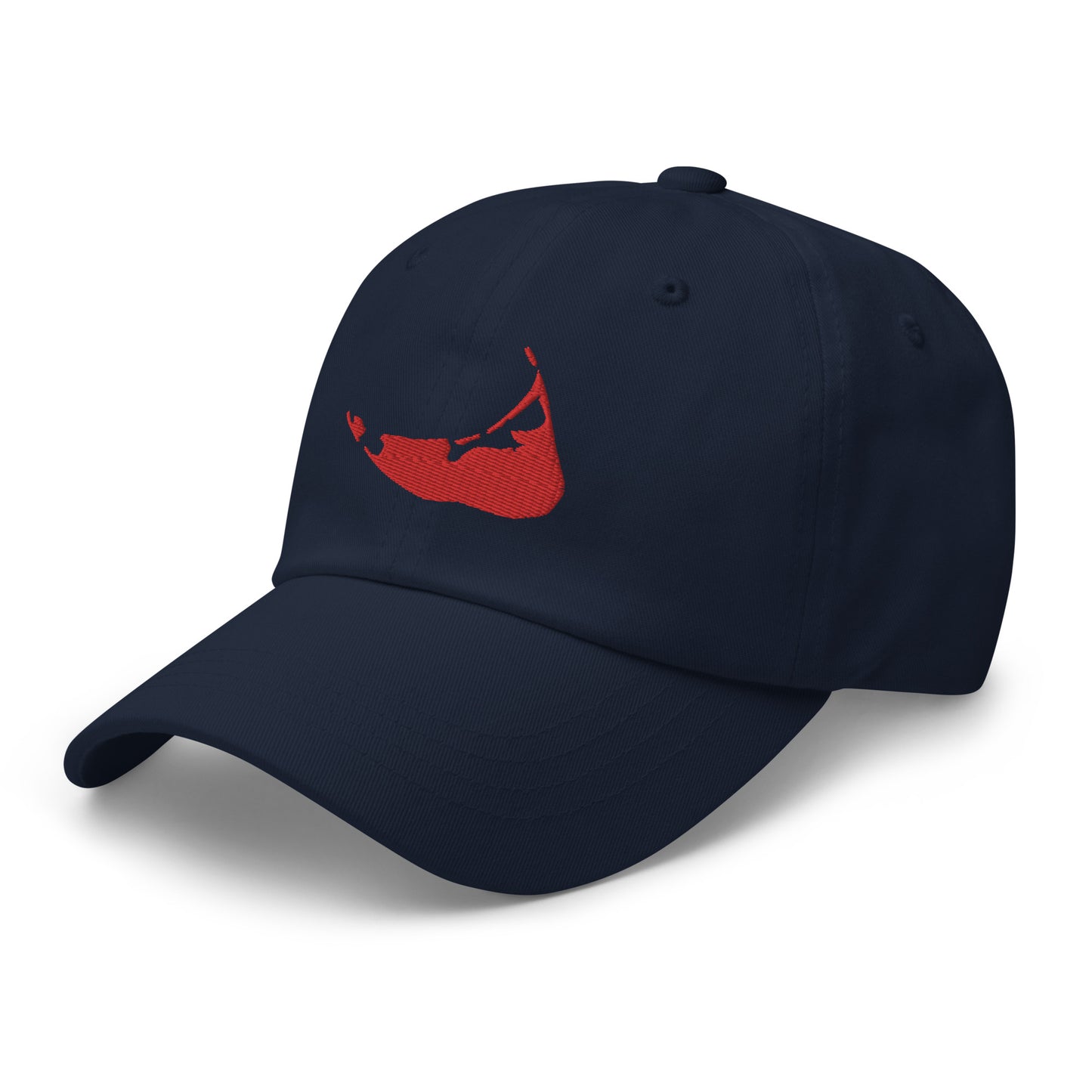 Nantucket Dad Hat - Red on Navy