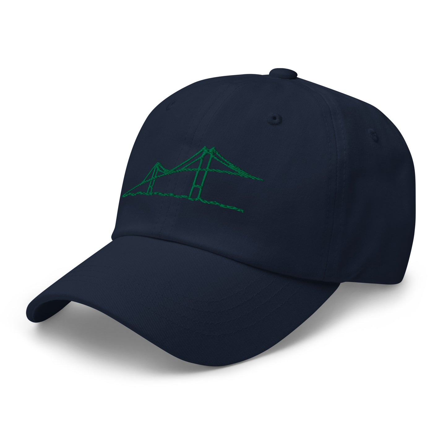 Newport Bridge Dad Hat - Green on Navy