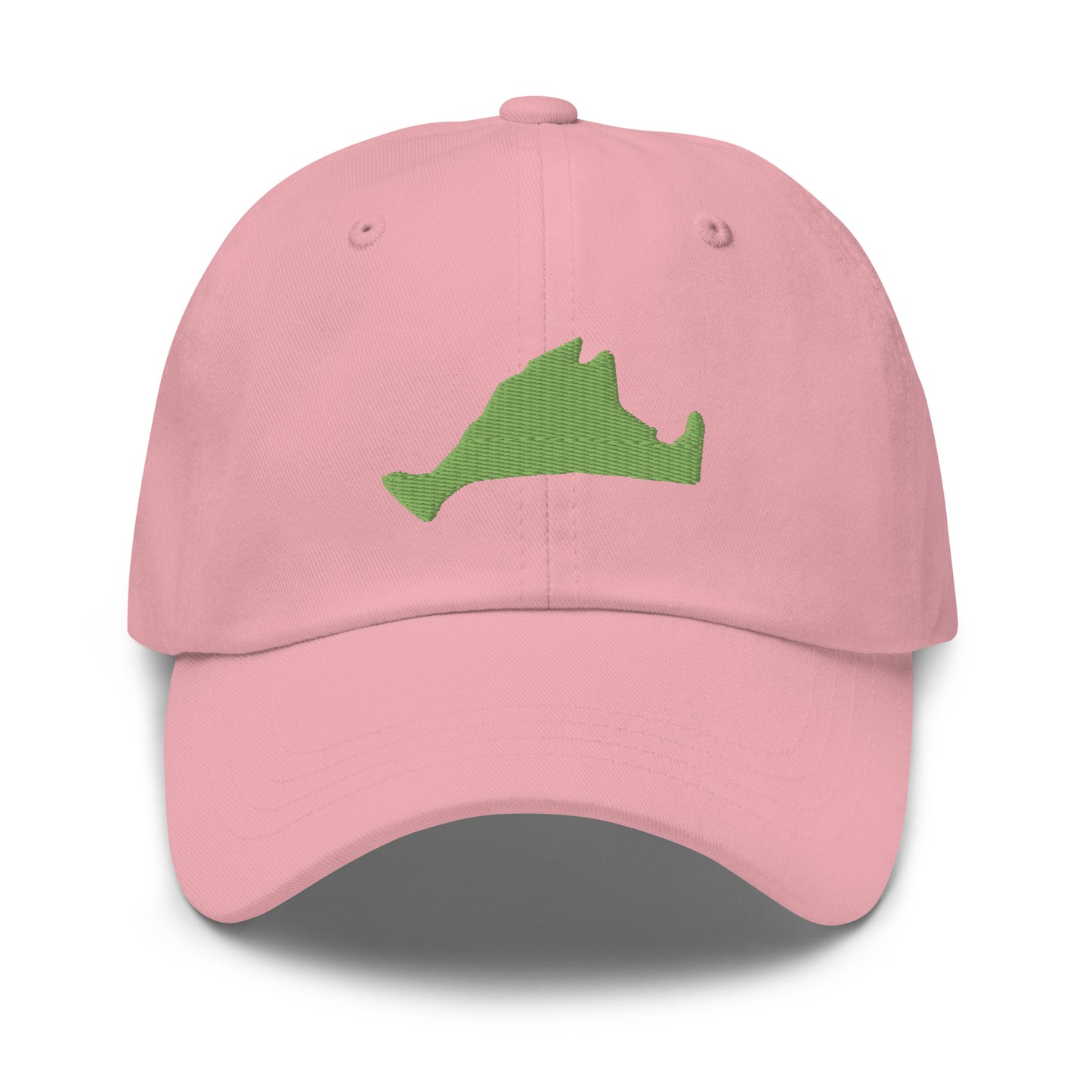 Martha's Vineyard Dad Hat - Green on Pink