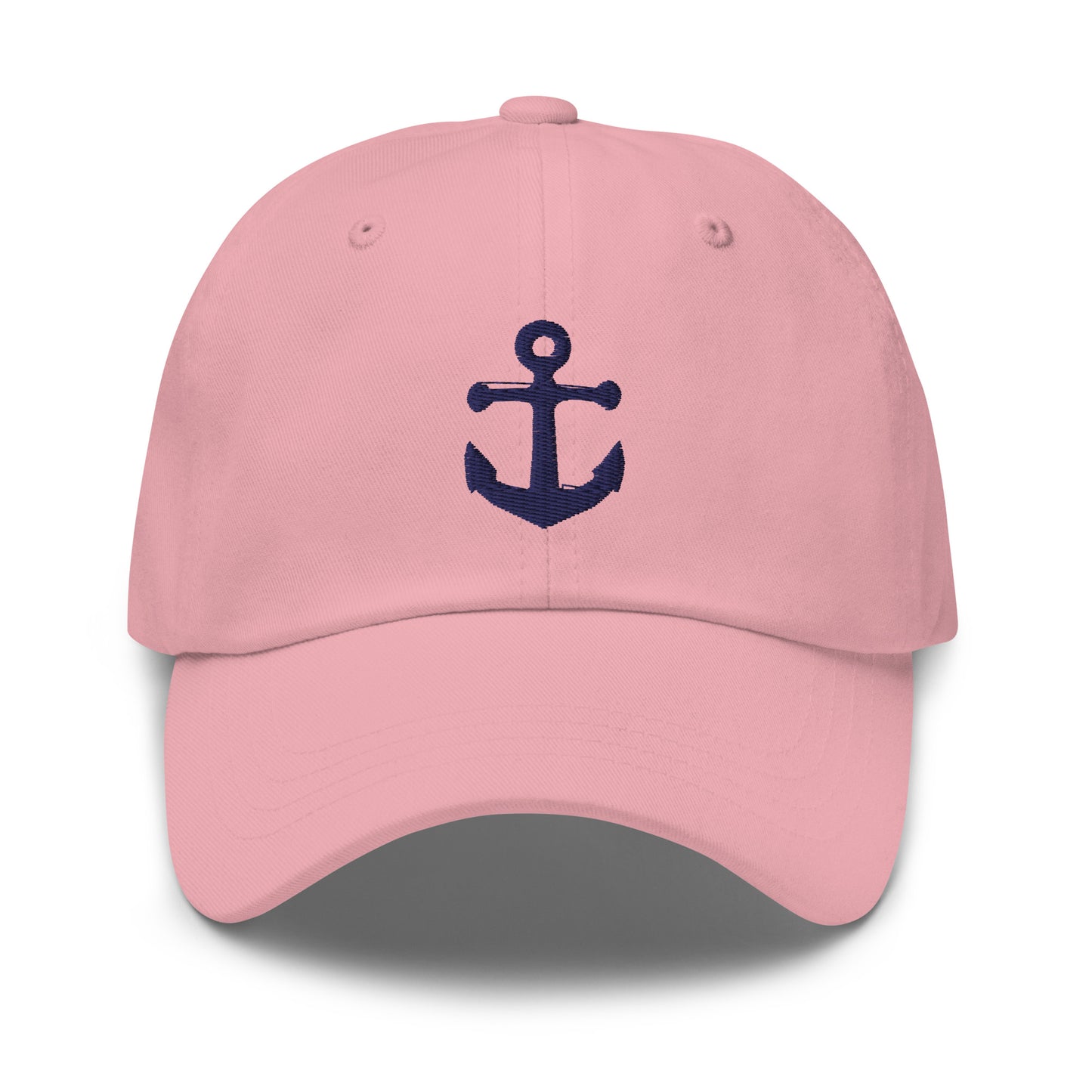 Anchor Dad Hat - Navy on Pink