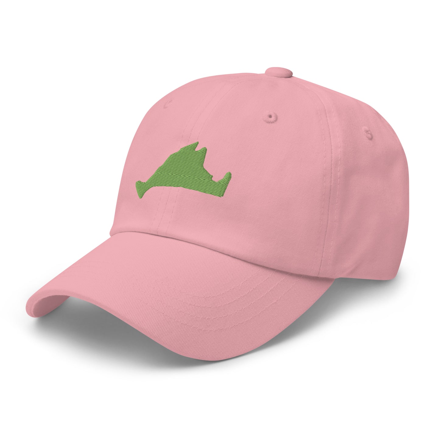 Martha's Vineyard Dad Hat - Green on Pink