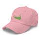 Nantucket Dad Hat - Green on Pink