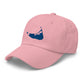 Nantucket Dad Hat - Royal Blue on Pink