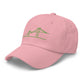 Newport Bridge Dad Hat - Green on Pink