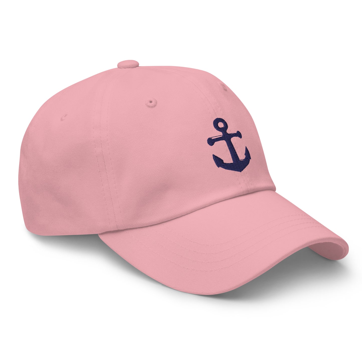 Anchor Dad Hat - Navy on Pink