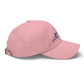 Newport Bridge Dad Hat - Royal Blue on Pink
