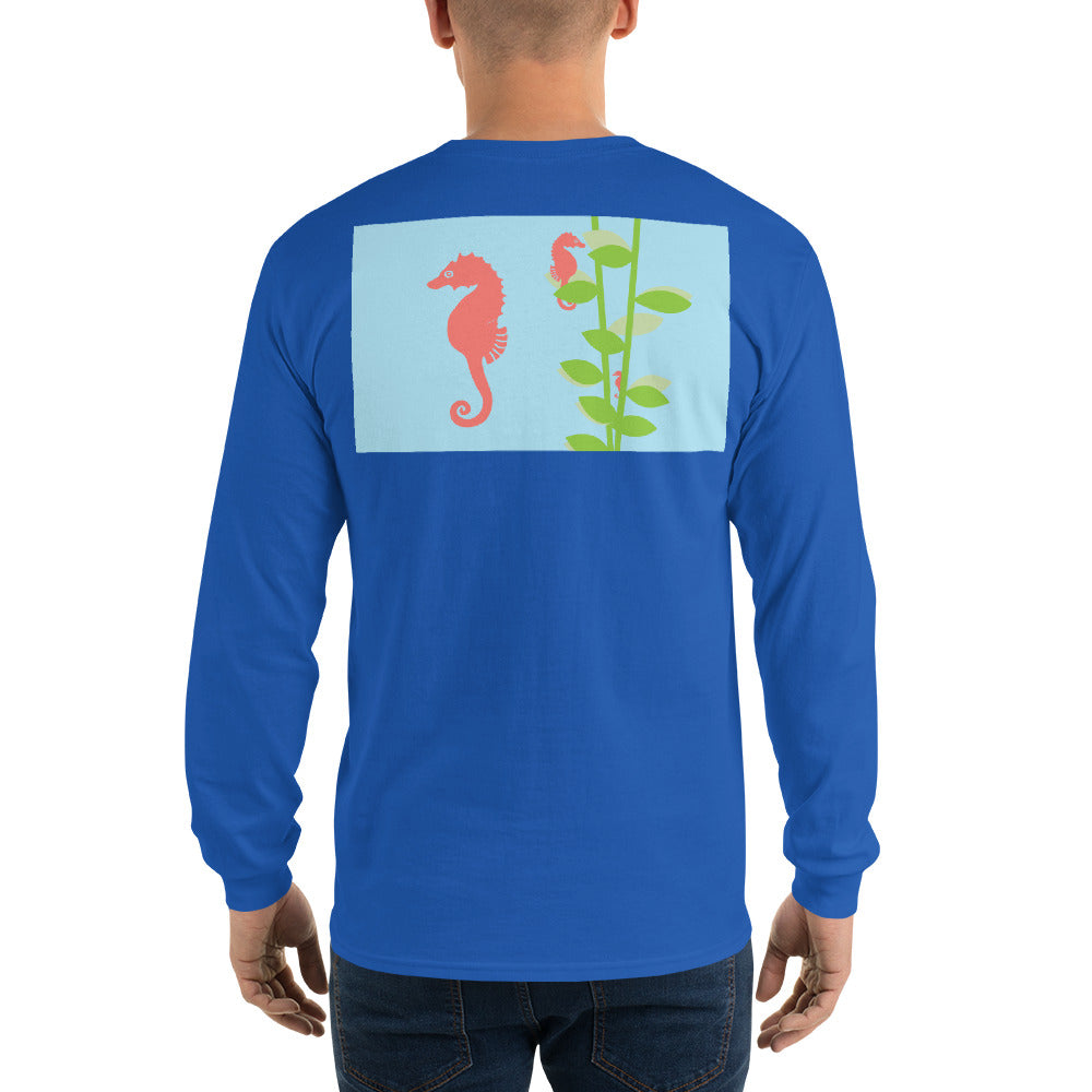 Seahorse Long Sleeve T-Shirt - Multiple Colors - SummerTies