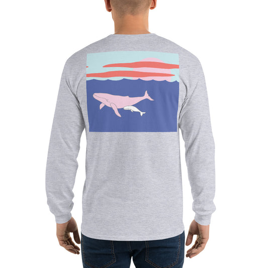 Humpback Whale III Long Sleeve T-Shirt - Multiple Colors - SummerTies